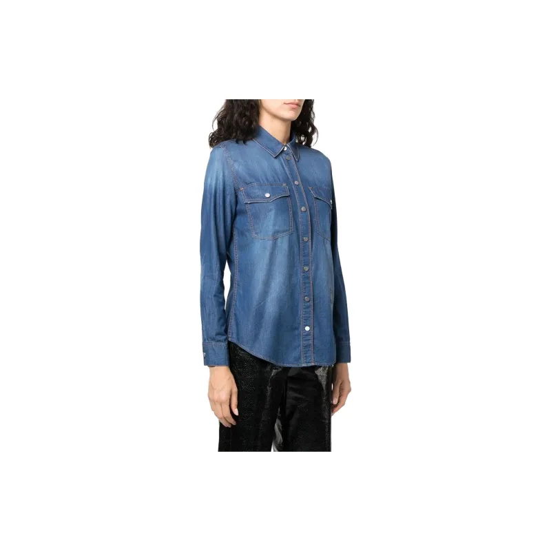 ARMANI EXCHANGE Shirts Women's Blue-1