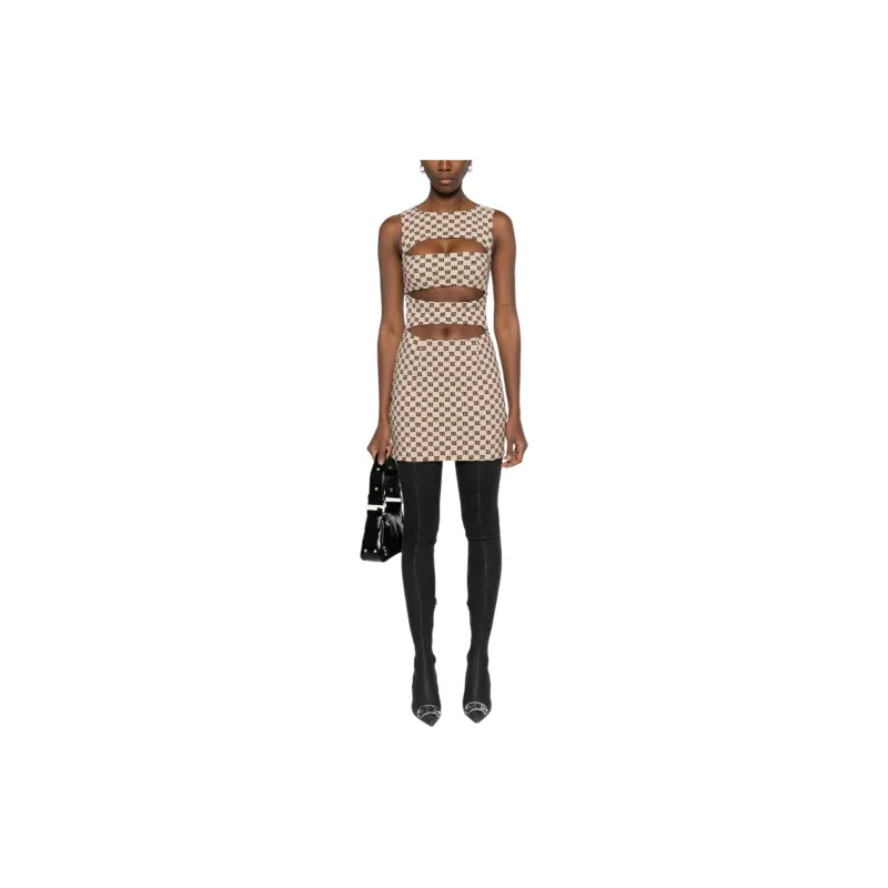 Misbhv Monogram-pattern Sleeveless Minidress-2