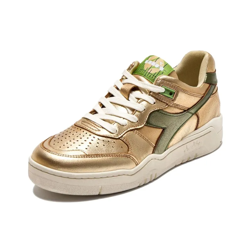 Diadora Heritage Anti-Slip Wear-Resistant Low-Top Casual Shoes Women's Gold-2
