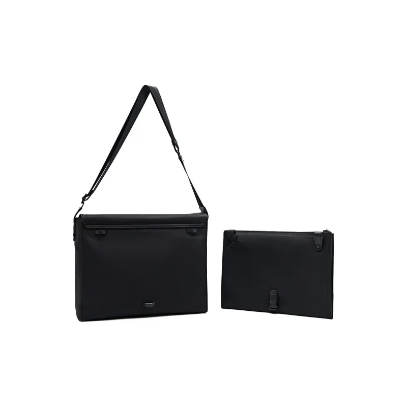 PEDRO Nylon Crossbody Bag, Shoulder Bag Men's Black/Light Taupe-3