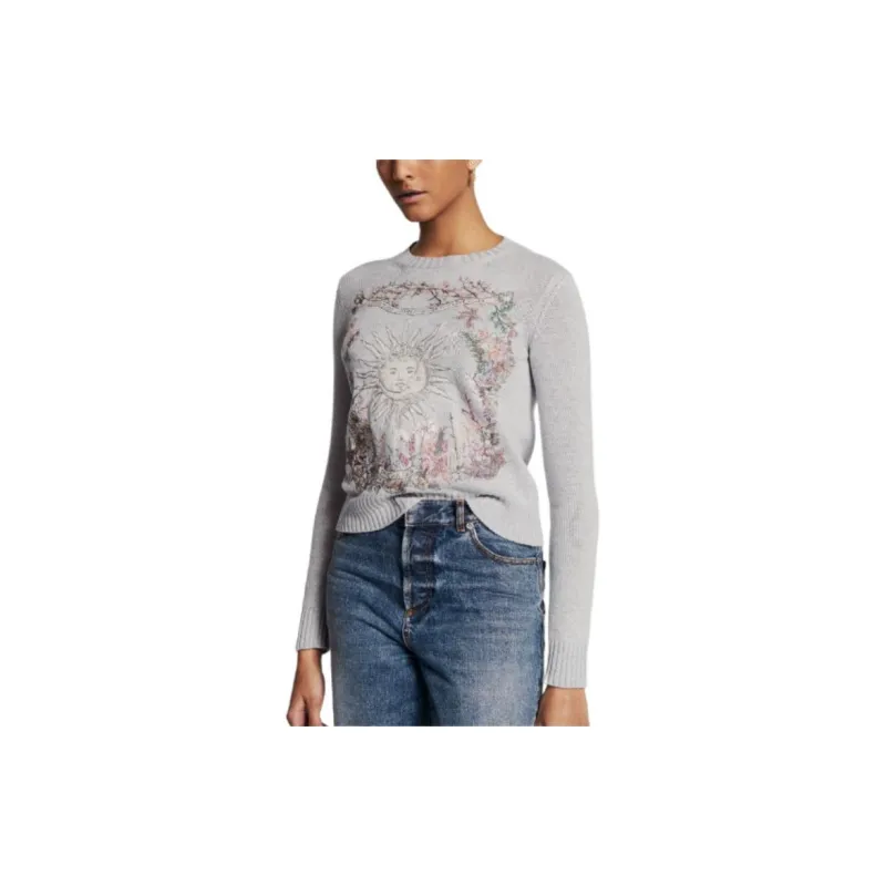 DIOR Cashmere Sweater Women's Gray-2