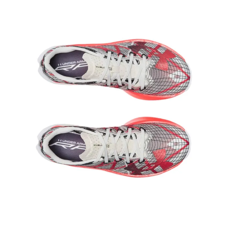 Under Armour Velociti Elite 2 Anti Slip Wear Resistant Low Top Casual Running Shoes Unisex White Red-2