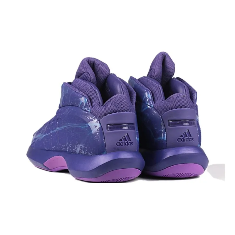 Adidas Crazy 1 Anti Slip Wear Resistant Mid Top Basketball Shoes Men's Purple-2