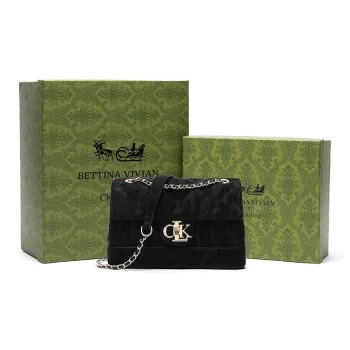 BETTINA VIVIAN PU Shoulder Bag Regular Women's Black/Beige Apricot