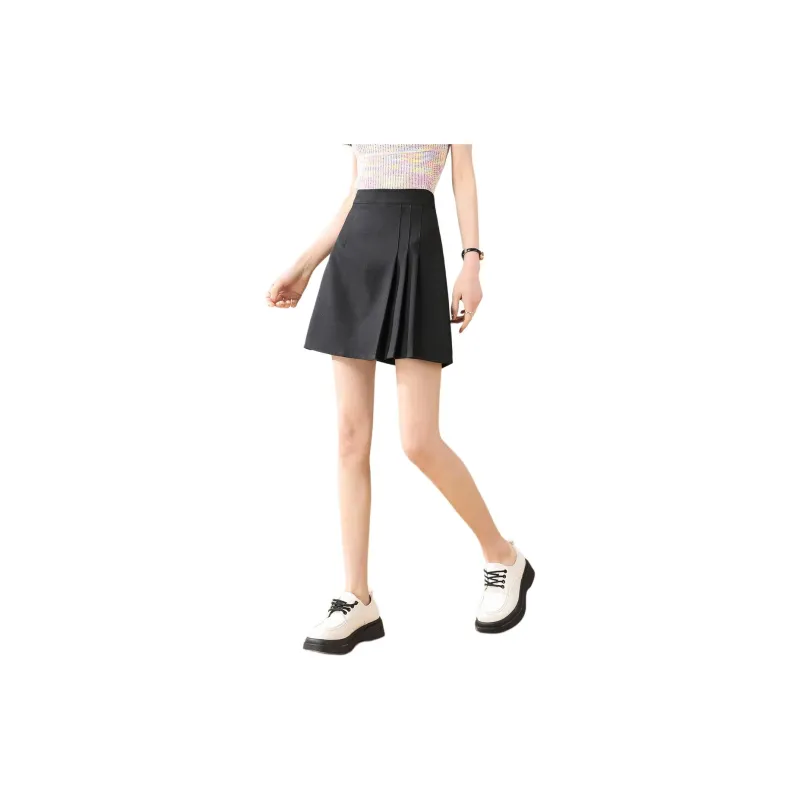 TERRE BLEUE Casual Short Skirts Women's Black-2