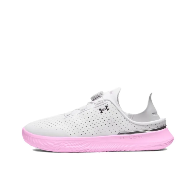 Under Armour SlipSpeed Anti Slip Wear Resistant Low Top Training Shoes Unisex White Pink-0