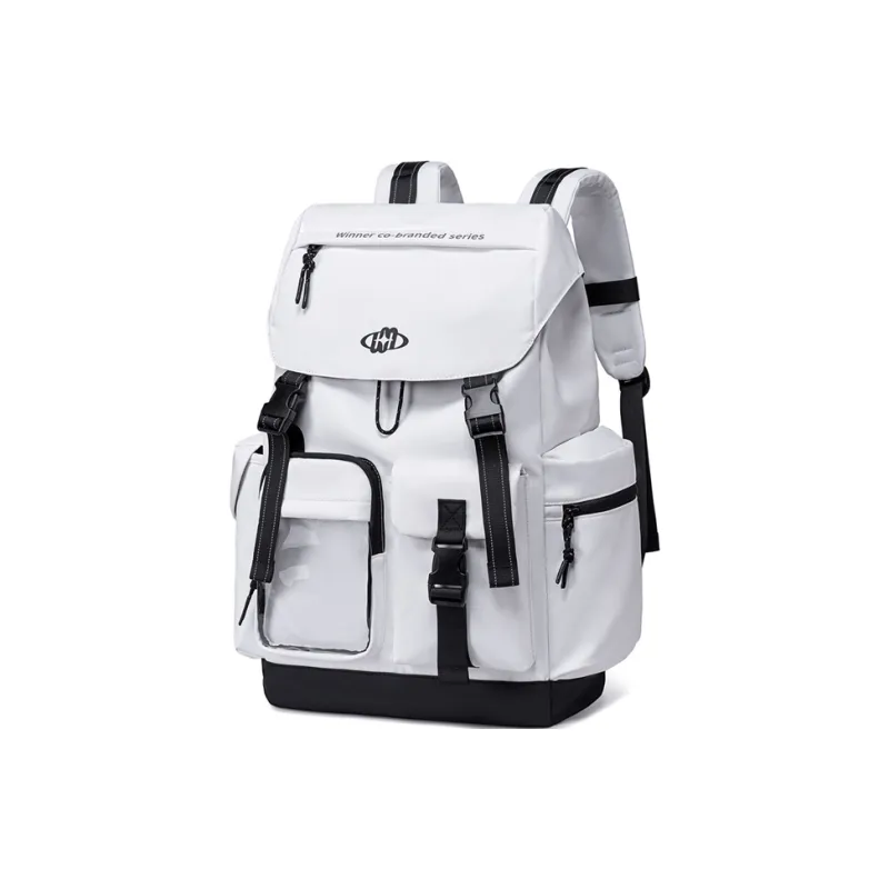 WINNER Polyester Backpack Large Size Unisex White/Black-1