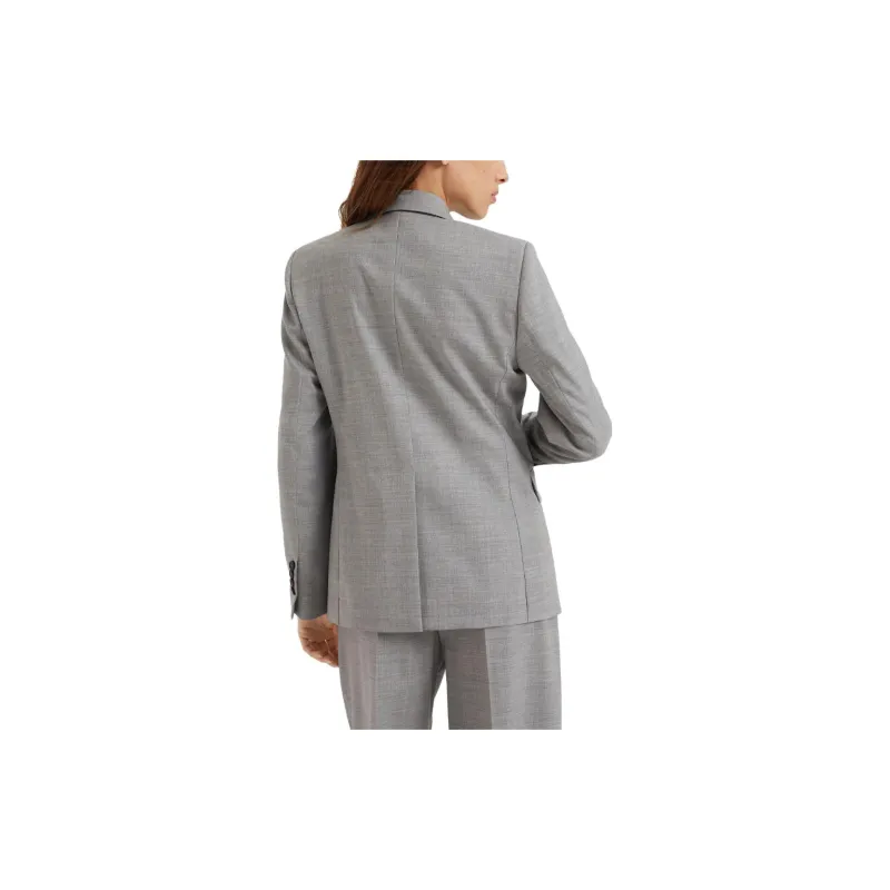 Brunello Cucinelli Mélange Effect Single Breasted Tailored Blazer-3