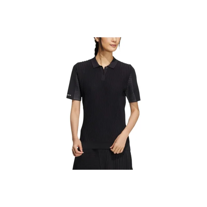 Adidas x Golf Primeknit Polo Shirt Women's Black-1