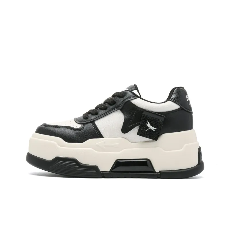 RED DRAGONFLY Platform Shoes Height Increasing Lightweight Low Top Casual Shoes Women's Beige Black Ecru-1
