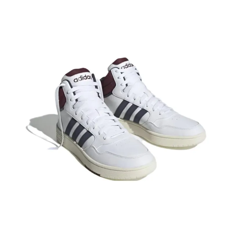 Adidas Hoops 3.0 Mid Classic White Navy Red-2