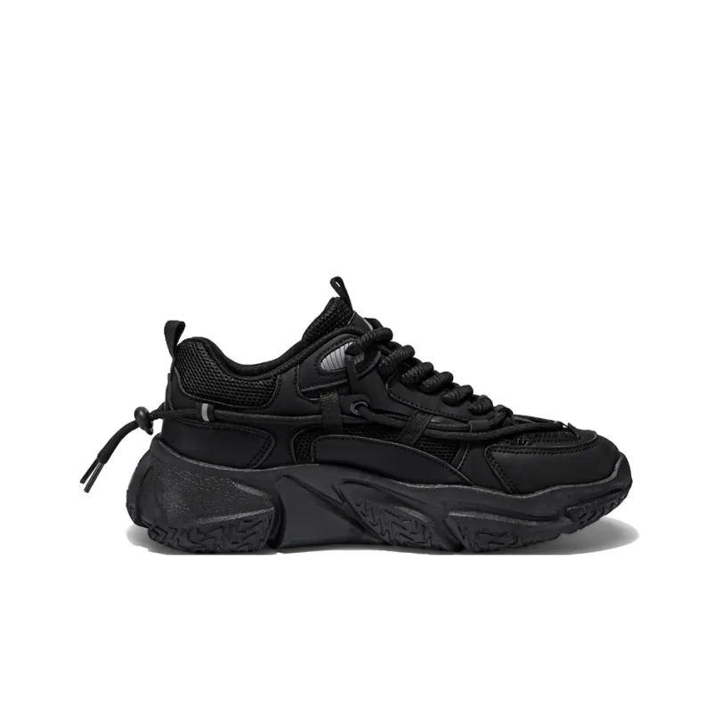 Warrior Warrior Anti-Slip Wear-Resistant Breathable Lightweight Height Increasing Warm Low-Top Chunky Sneakers Unisex-3