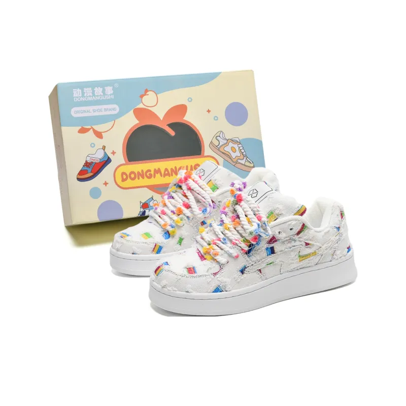Anime Story Slip Resistant, Abrasion Resistant, Lightweight, Breathable Low Top Skateboard Shoes Unisex-62