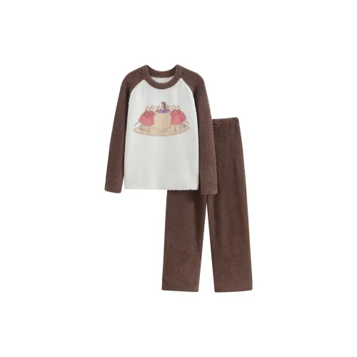 WANANNI Pajama Set Women's Coffee