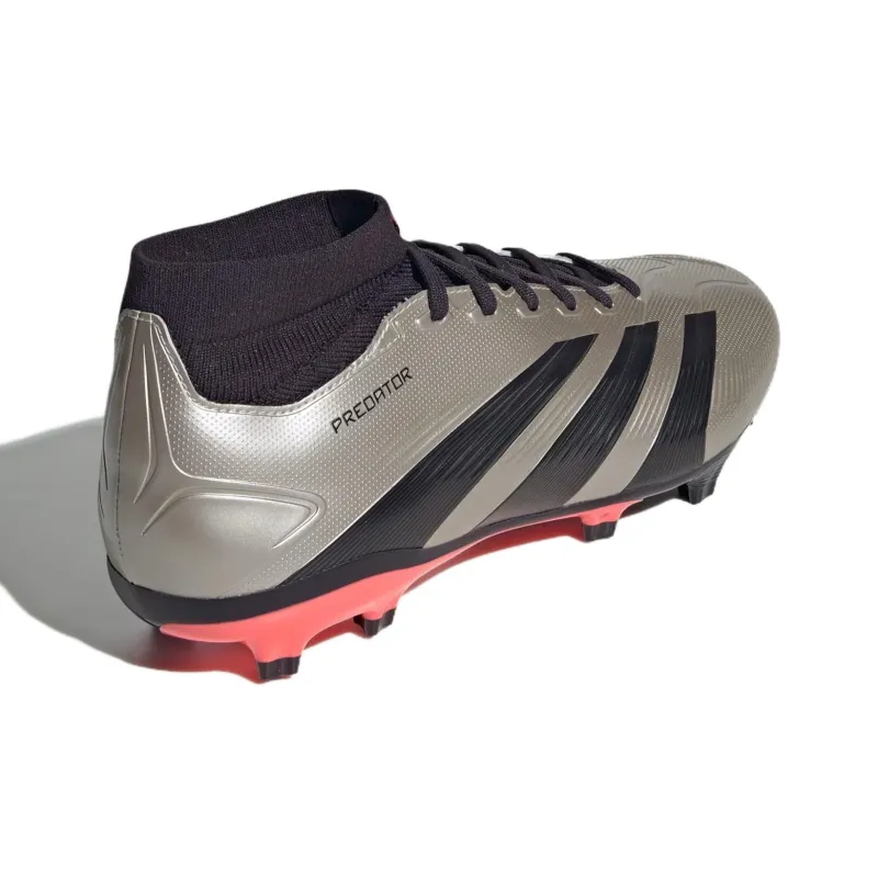 Adidas Predator League Mid Fg Platinum Metallic Aurora Black Turbo-2