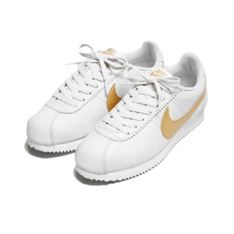 Nike Classic Cortez White Metallic Gold Women's-2