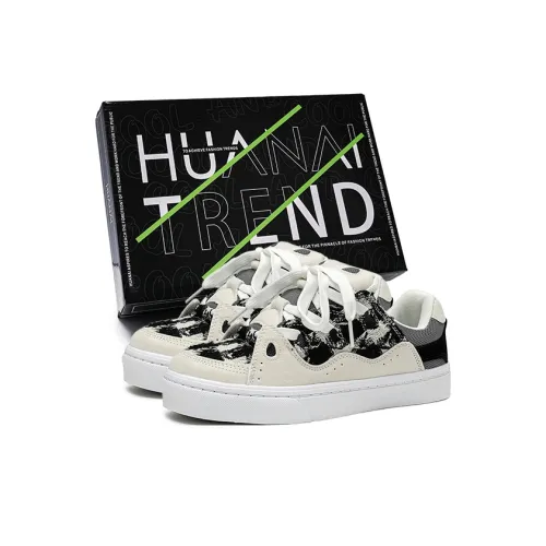 HUANAI Skateboard Shoes Unisex Low-Top White