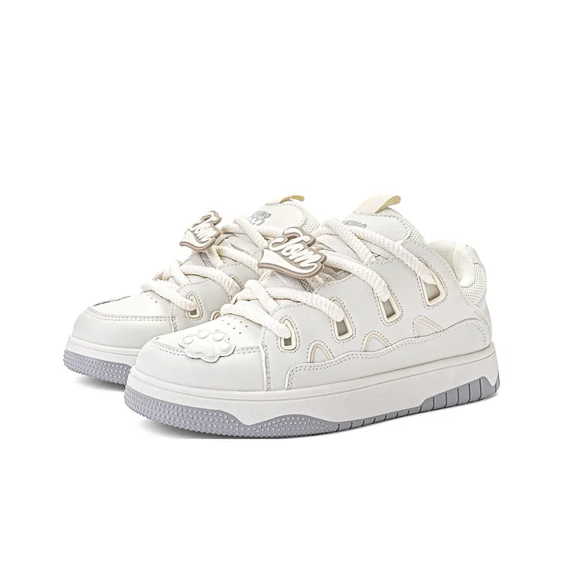 TALKING TOM Skateboard Shoes Unisex Low Top Pearl Beige-3