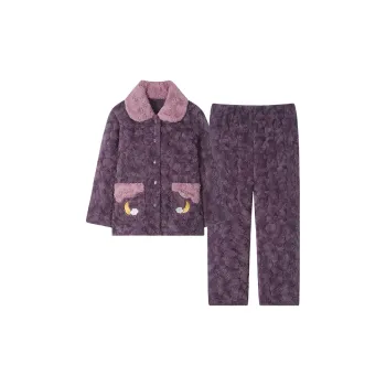 MIIOW Pajama Set Women's Dark Purple