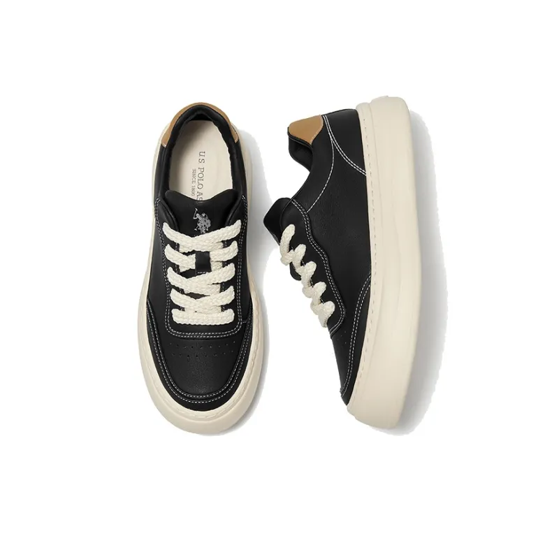 U.S. POLO ASSN. White Sneakers Lightweight, Breathable, Moisture Wicking Low Top Skateboard Shoes Unisex-11