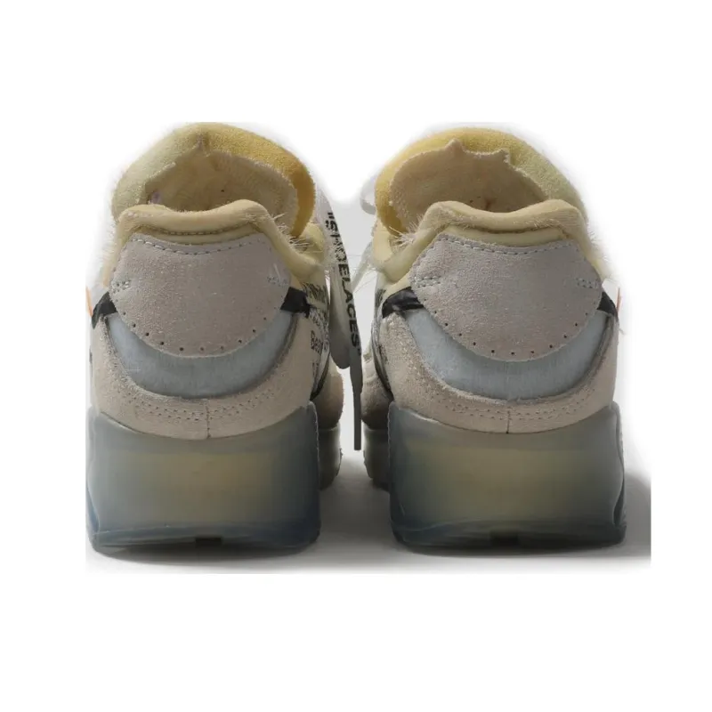 OFF WHITE x Nike The Ten Cushioned Wear Resistant Breathable Low Top Running Shoes Men's White Yellow-3