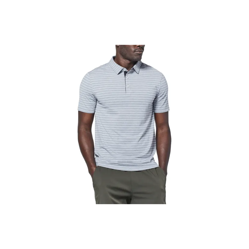 Lululemon Evolution Polo Shirt Men's Gray Stripes-2