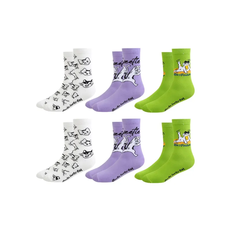 Guuka Mid Calf Socks Unisex 6 Pack-0