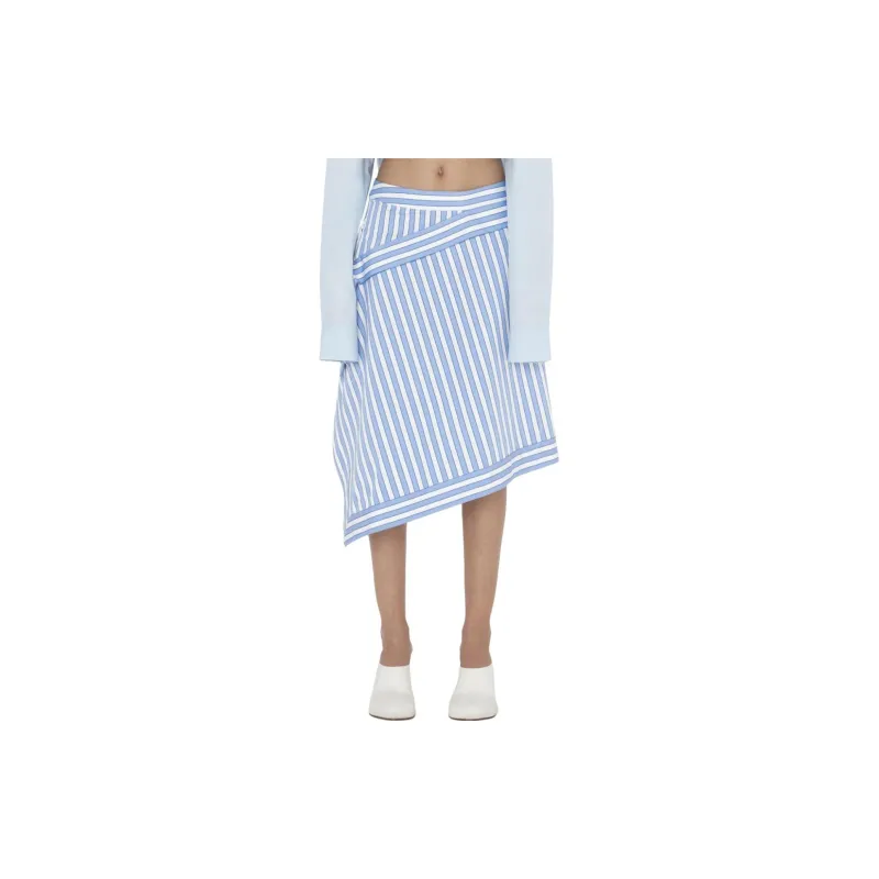 JW Anderson Striped Asymmetric Mid Rise Skirt-2