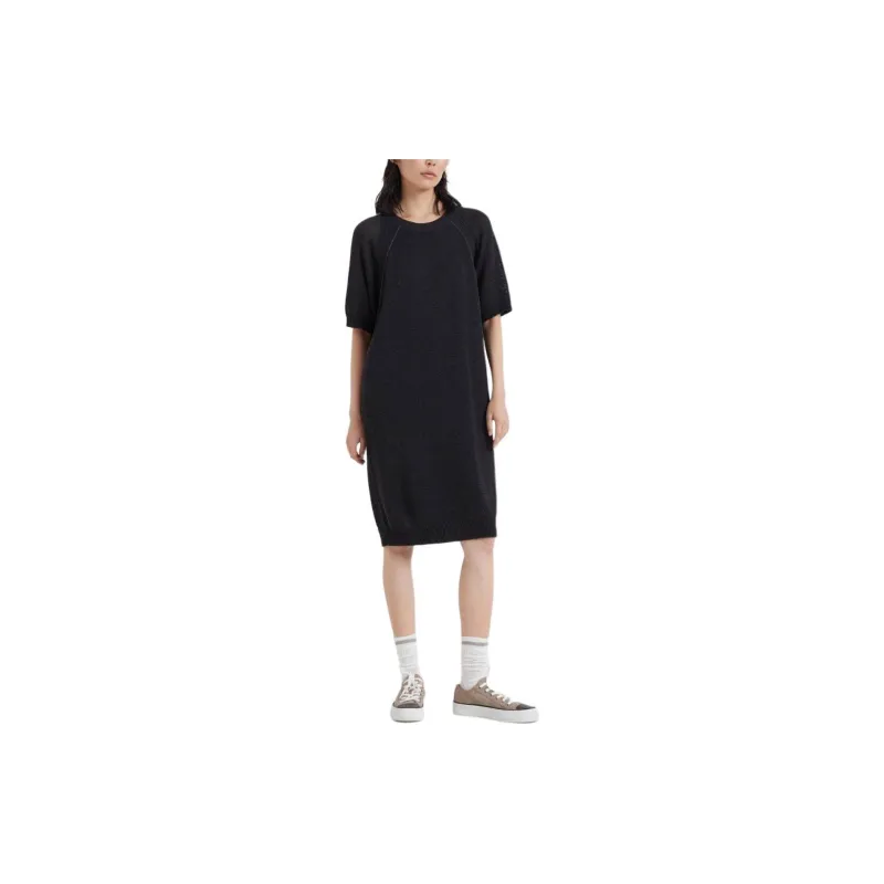 Brunello Cucinelli Crewneck Fine Knitted T Shirt Dress-1