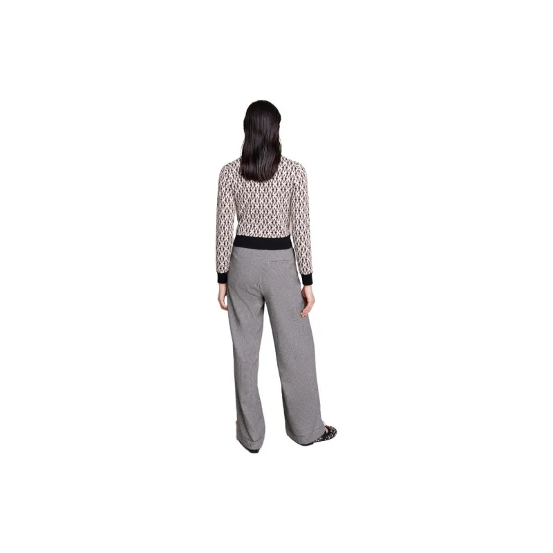 Maje Intarsia-knit Monogram Cardigan-1