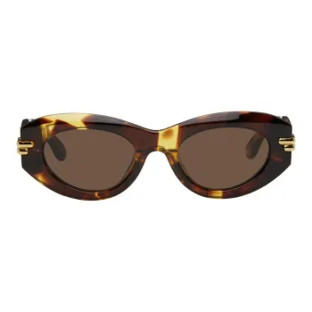 Bottega Veneta Mitre Oval Sunglasses