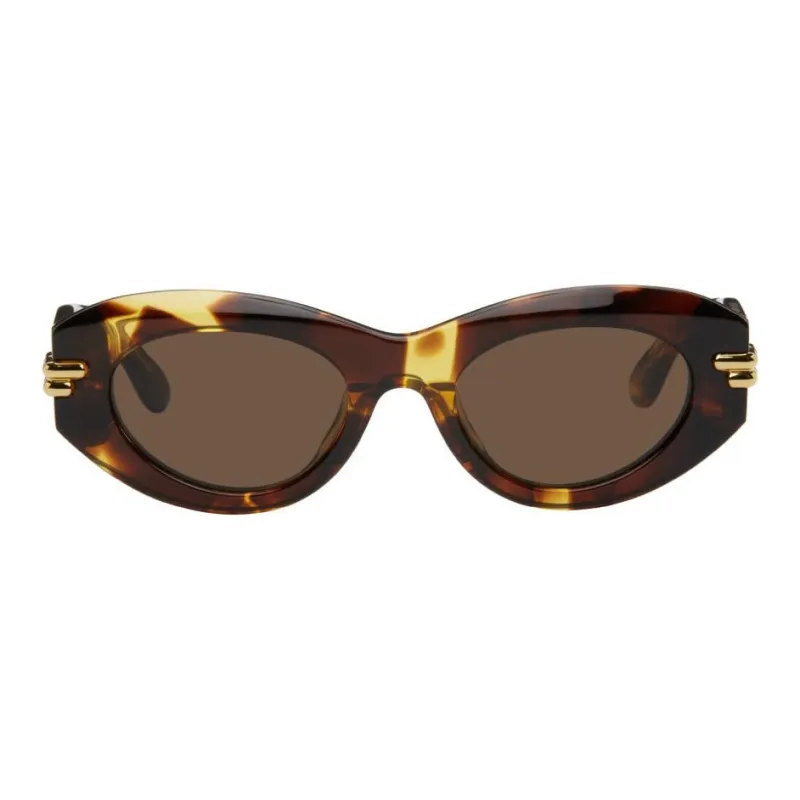 Bottega Veneta Mitre Oval Sunglasses-0