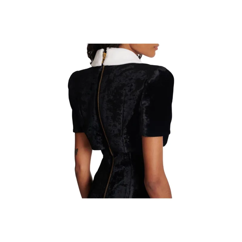 BALMAIN Tailored Velvet Minidress-3