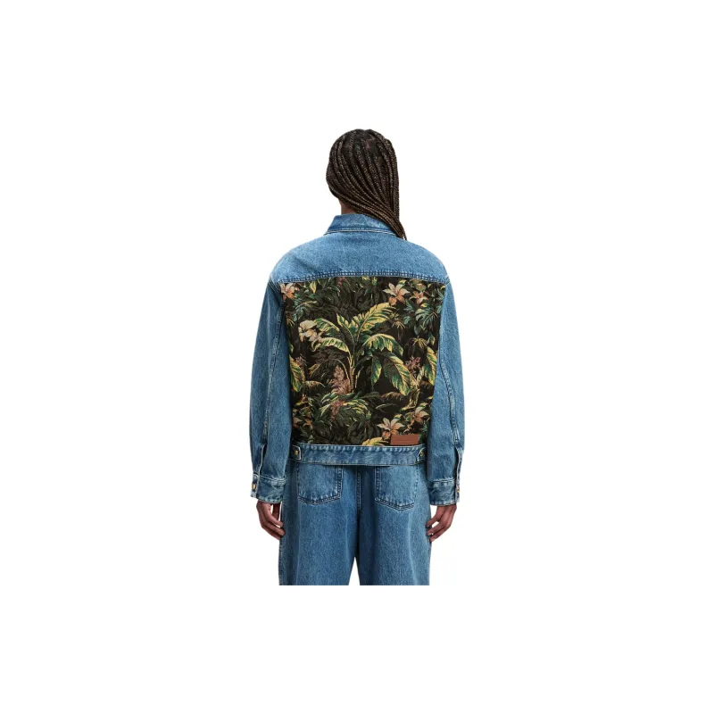 PALM ANGELS Embroidered panel Denim Jacket-1