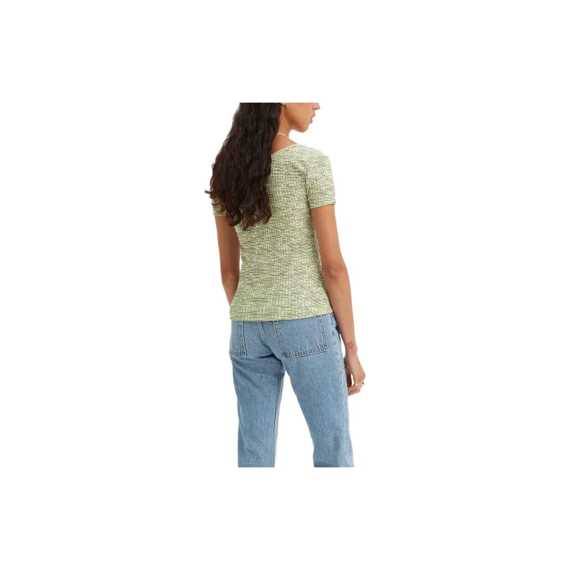 Levis T-Shirts Women's Light Green-3