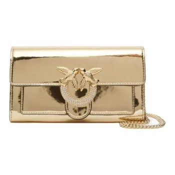 PINKO LOVE Series PU Polyurethane Wallet Women's Gold