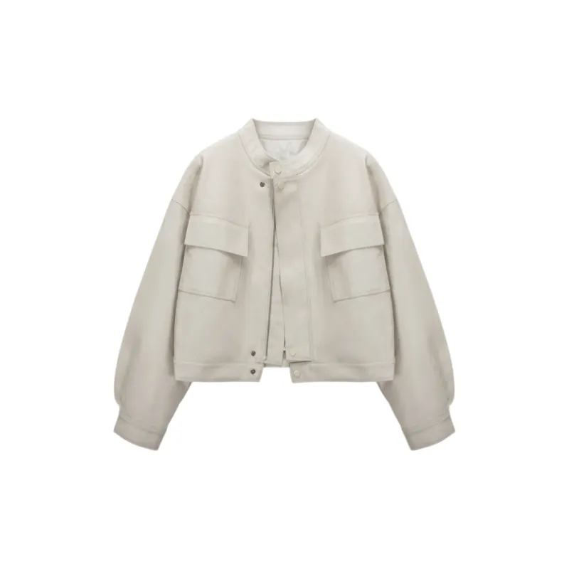 Classic Leather Jacket Exemplifies Unique Style Unisex-0