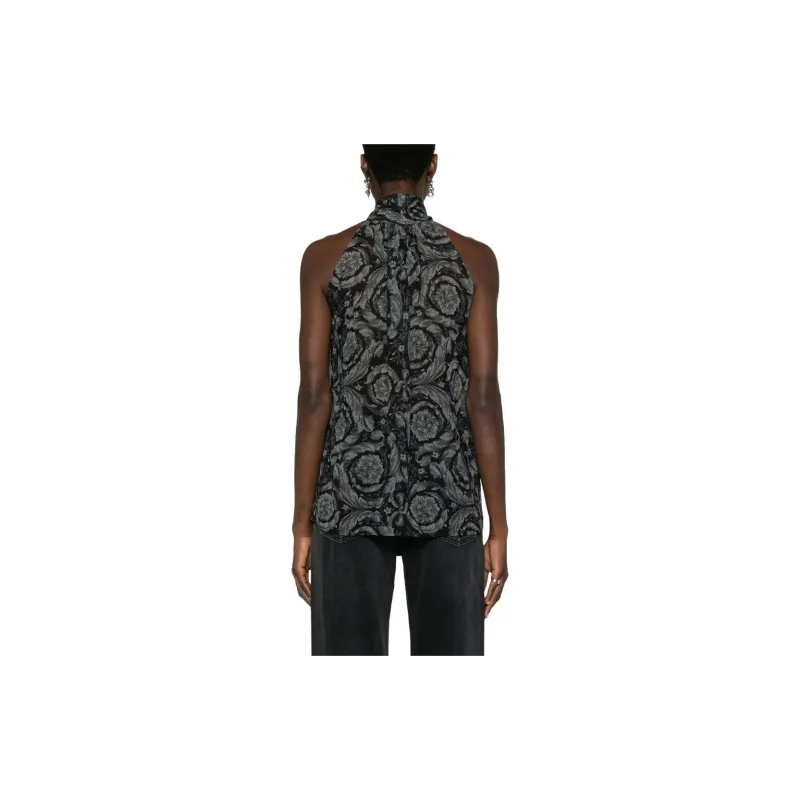 VERSACE Barocco print Silk Blouse-2