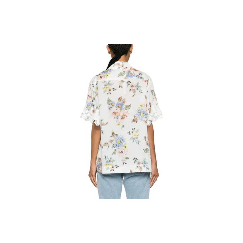Zimmermann Floral print Lace appliqué Shirt-2