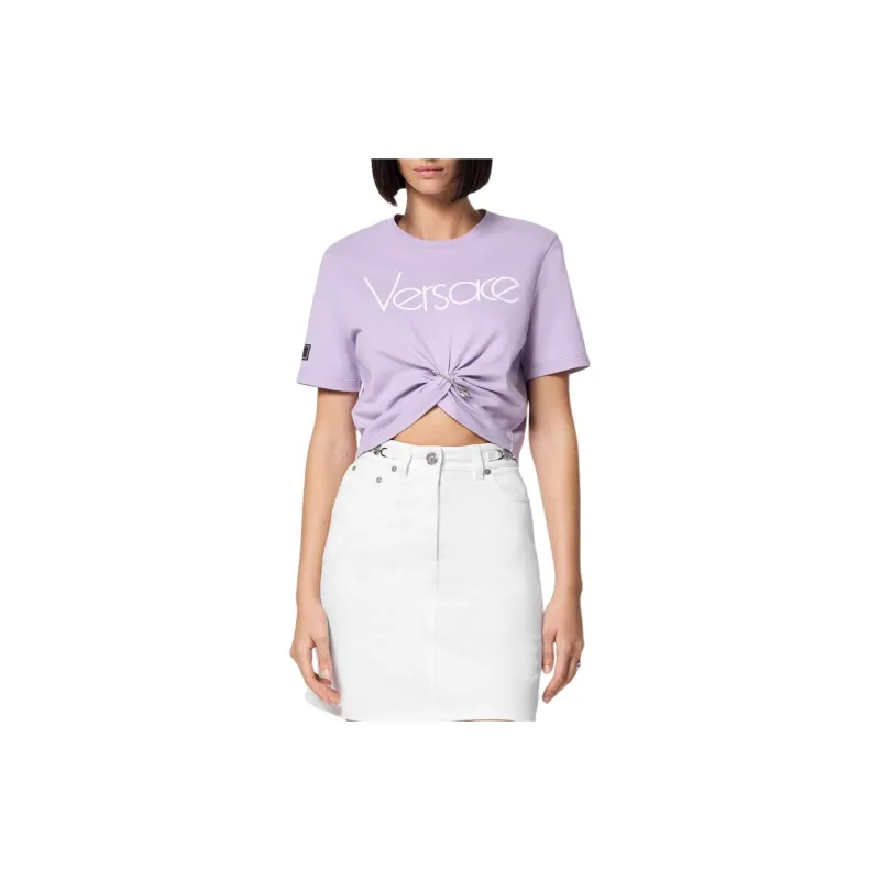 VERSACE Safety Pin Cropped T shirt-3