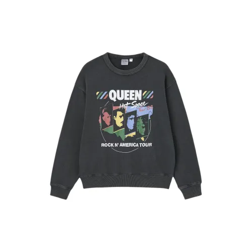 GU Queen Collaboration Sweatshirts Men Dark Gray