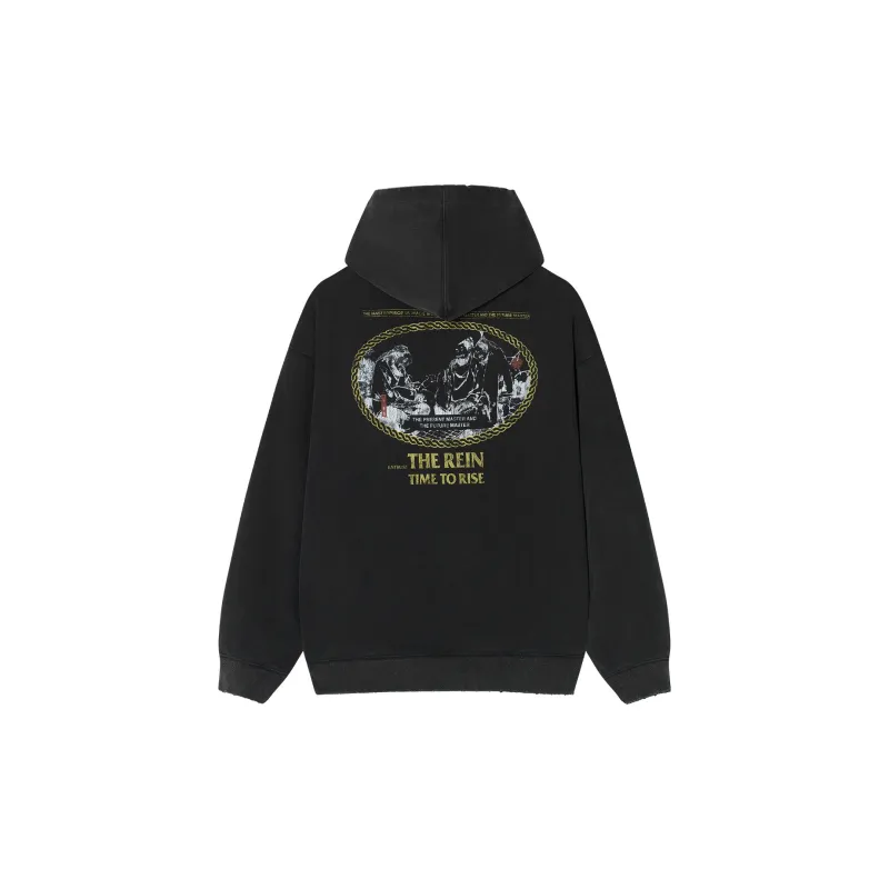 AFGK x CLOTTEE Sweatshirt Unisex Washed Black-1