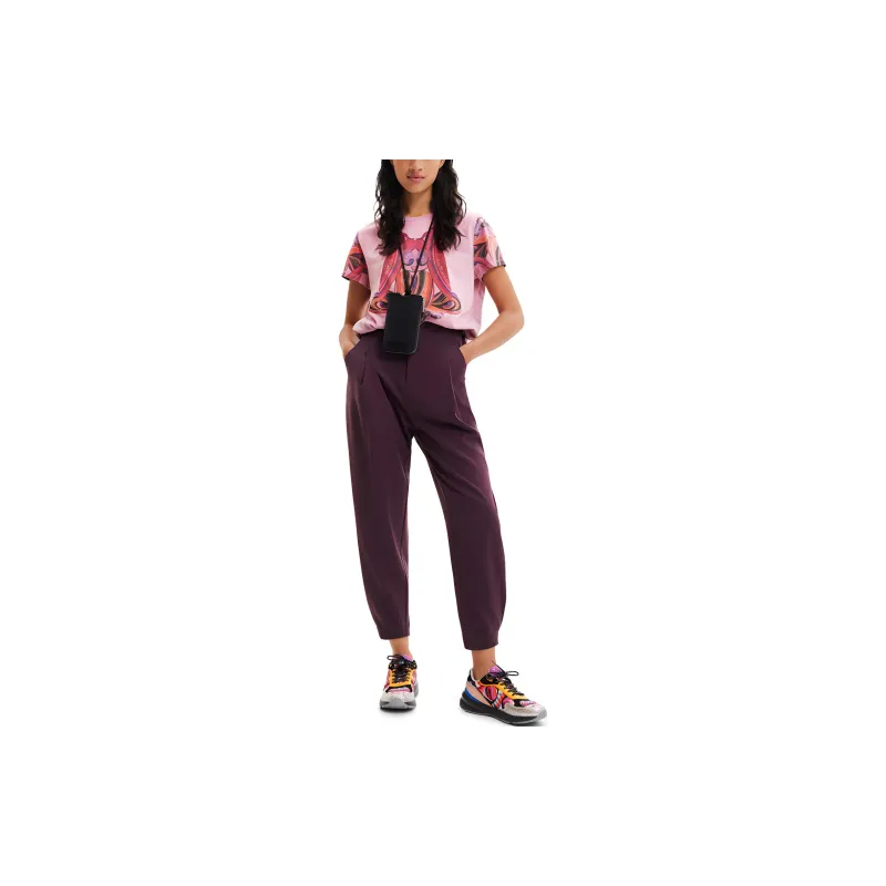 Desigual T Shirts Women's Pink-1