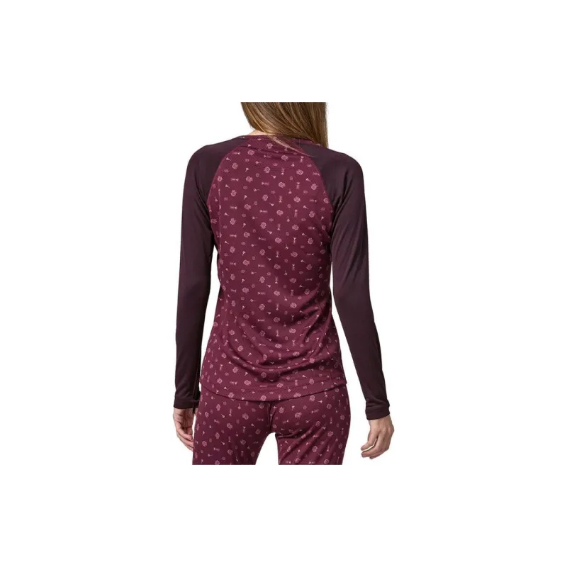 Patagonia Capilene Midweight Crew-Fire Floral Night Plum Sweatshirt Women's Night Plum-2