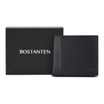 BOSTANTEN Cow Leather Wallet Men's Black
