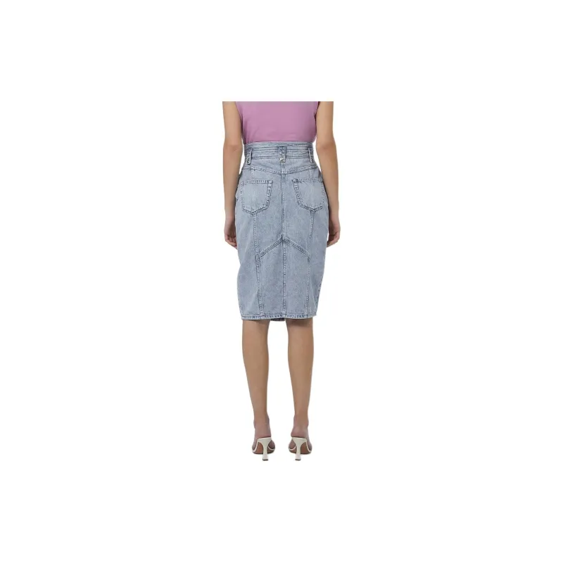 IRO NIGHT Denim Long Skirt Women's Gray-2