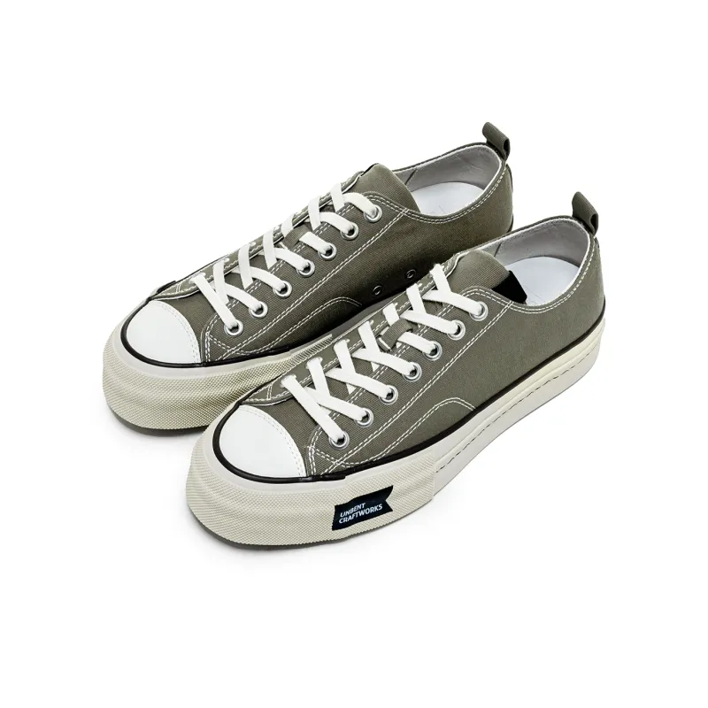 TC Wear-Resistant Low-Top Canvas Shoes Unisex Olive Green-3