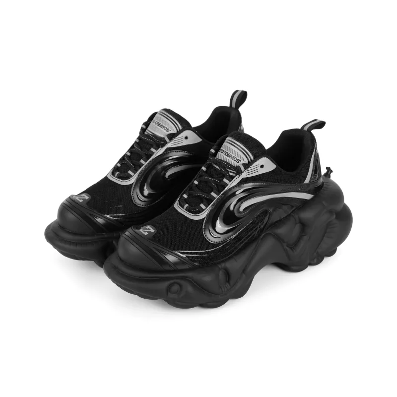 ZERO COSMOS Spacewalk Series Low Top Chunky Sneakers Unisex Black-2