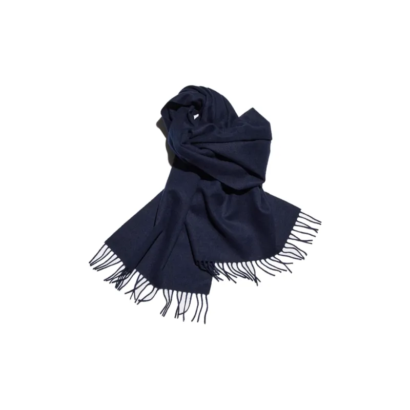 UNIQLO Cashmere Knit Scarves Women's Navy Blue-2