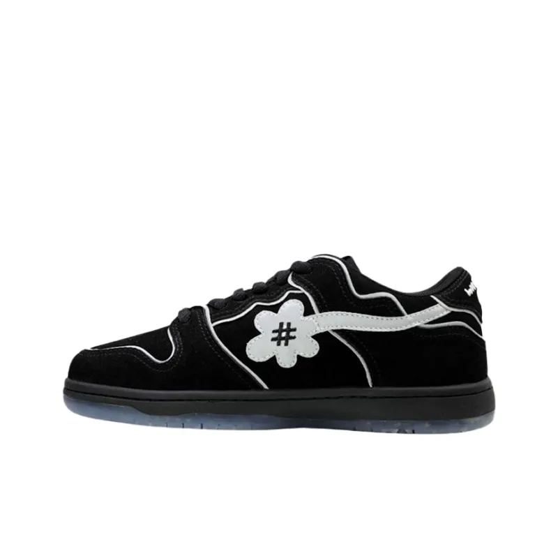 WATER THE PLANT Low Top Skateboard Shoes Unisex Black-0